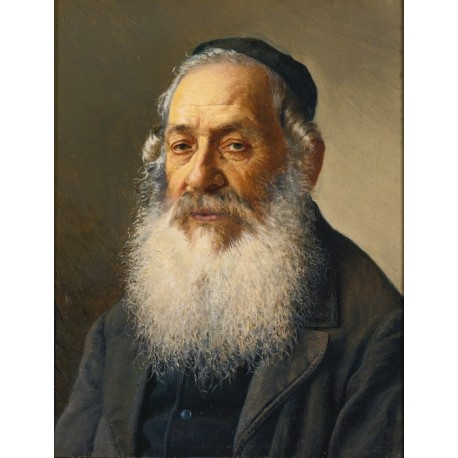 458x458 Portrait Of A Rabbi Ii By Isidor Kaufmann - Rabbi Painting