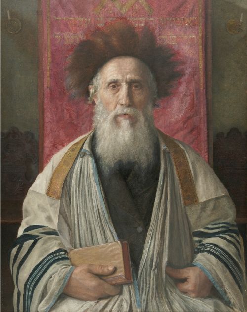 500x631 Portrait Of A Rabbi Painting Isidor Kaufmann Oil Paintings - Rabbi Painting
