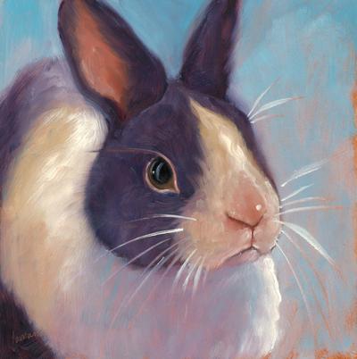 400x402 Lorraine (Kovenz Kovencz) Bushek Oil Painting Studio - Rabbit Oil Painting