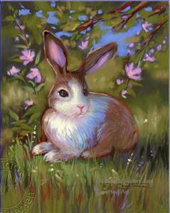 239x300 Rabbit Bunny Hare Paintings - Rabbit Oil Painting