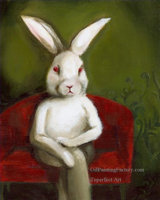 560x700 Rabbit Oil Paintings - Rabbit Oil Painting