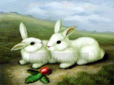 367x275 Dw005hd Animal Rabbit Painting In Oil For Sale - Rabbit Painting