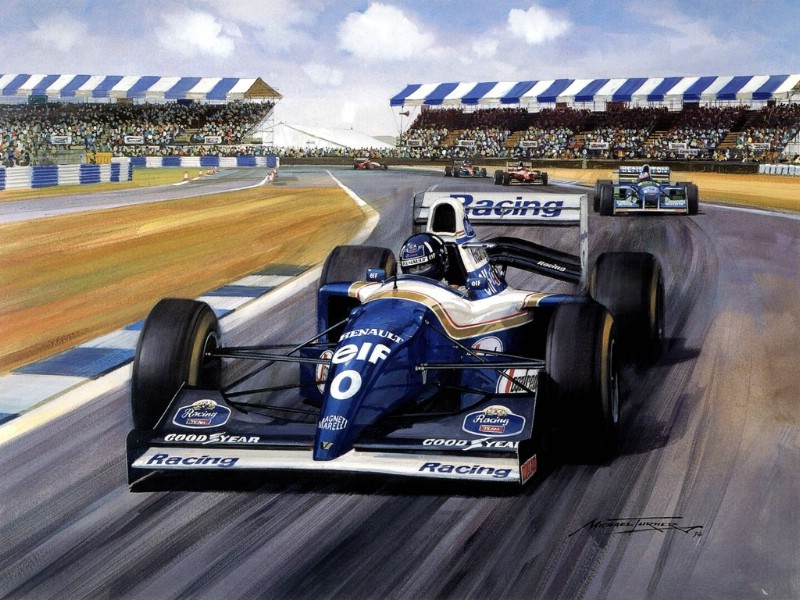 800x600 Racing Car Oil Paintings 001 - Race Car Painting