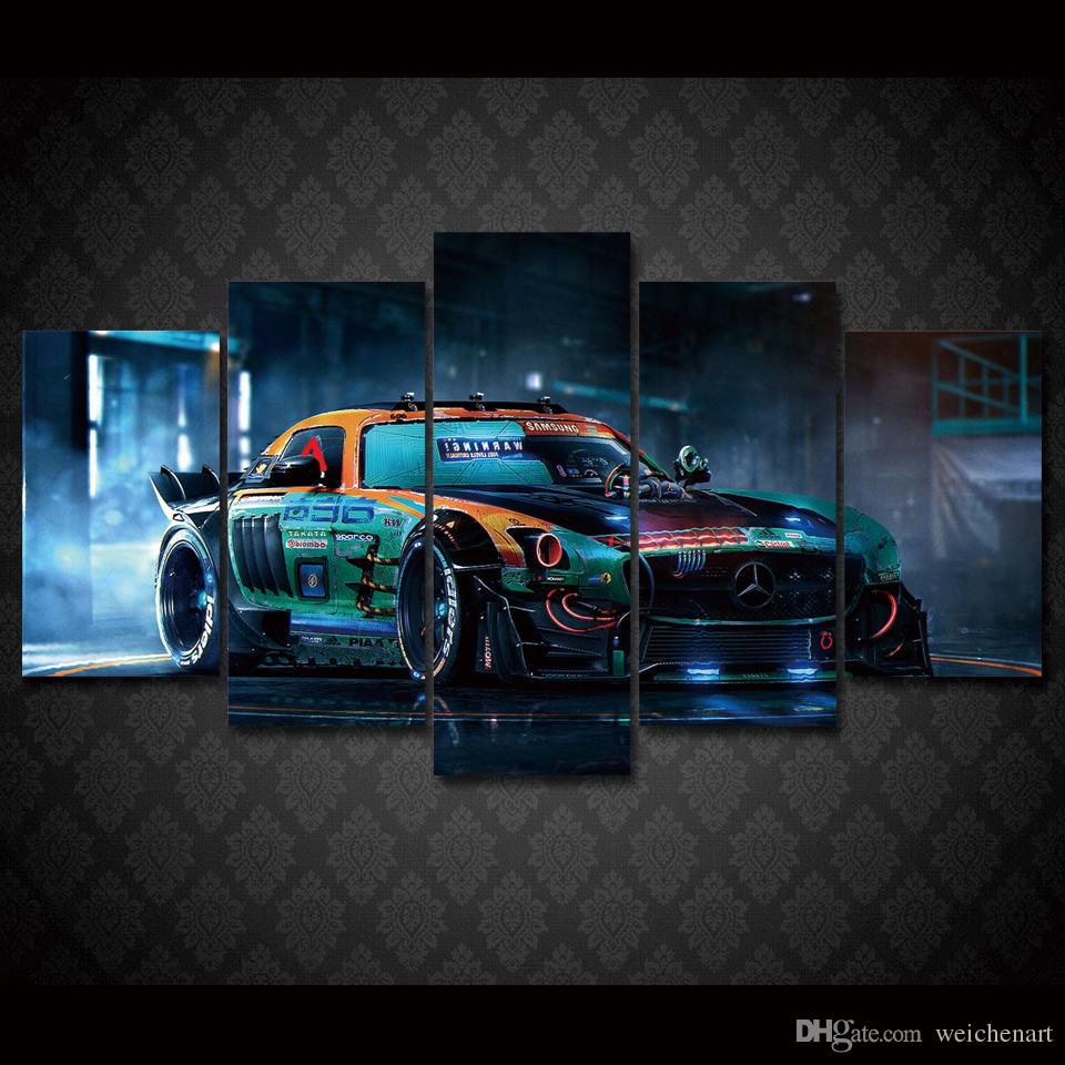 960x960 2018 Framed Hd Printed Racing Car Painting On Canvas Room - Race Car Painting
