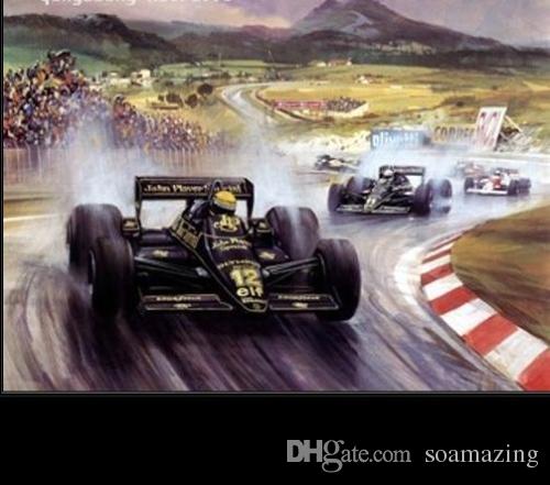 500x441 2018 Framed World F1 Race Car,pure Handpainted Modern Wall Decor - Race Car Painting