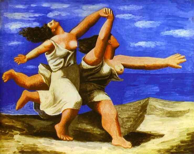 739x587 Pablo Picasso Two Women Running On The Beach The Race Painting - Race Painting