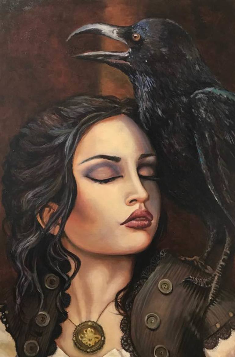 770x1170 Saatchi Art Rachel And Raven Painting By Daniel Roemmelt - Rachel Painting