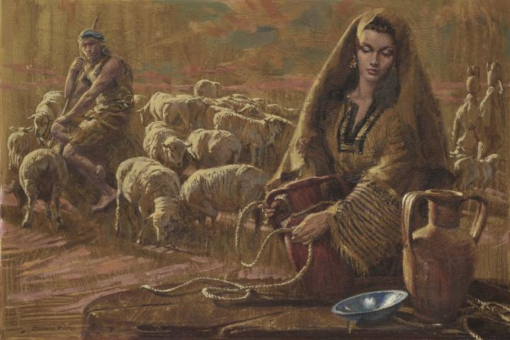 720x480 April 27 Jacob And Rachel - Rachel Weeping Painting