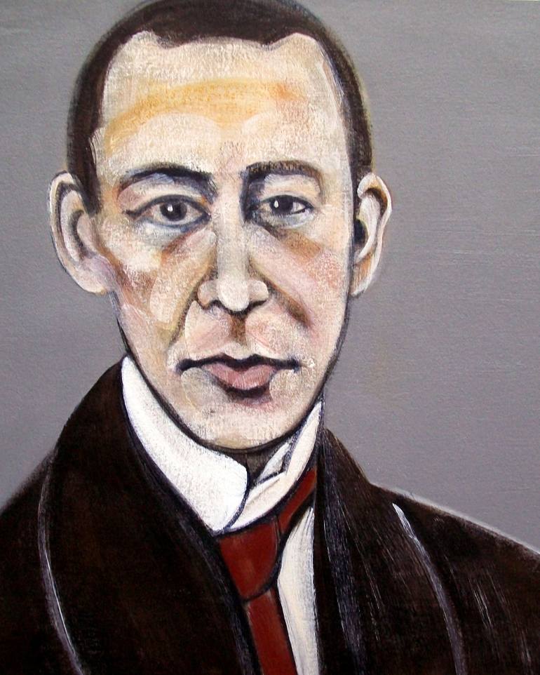 770x962 Saatchi Art Rachmaninoff Painting By Robert Dickhoff - Rachmaninoff Painting