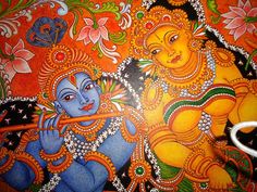 236x177 Radha Krishna - Radha Krishna Kerala Mural Painting