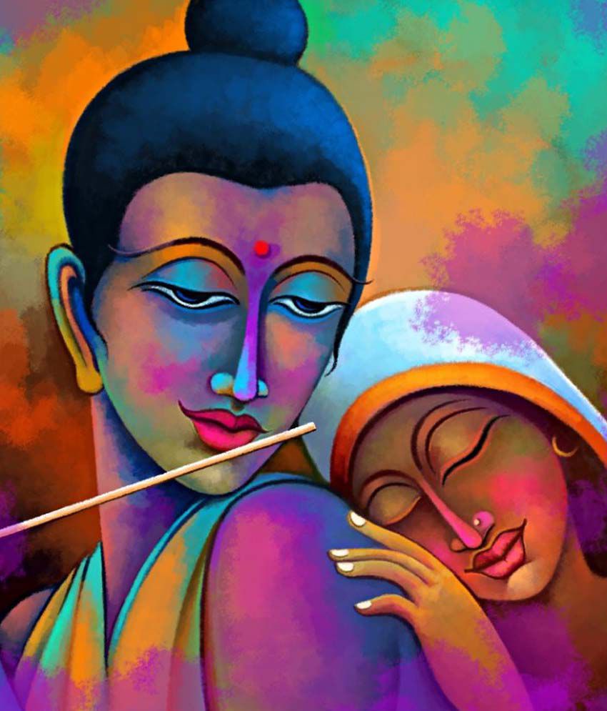 850x995 71% Off On Art Factory Radha Krishna Painting On Snapdeal - Radha Krishna Painting