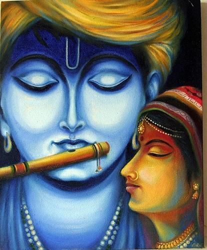 414x500 Radha Krishna Painting - Radha Krishna Painting
