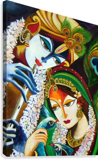 313x511 Radha Krishna - Radha Krishna Painting On Canvas