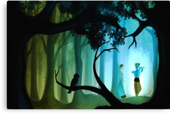 550x370 Radha Krishna Painting Canvas Prints By Anuja Borker Redbubble - Radha Krishna Painting On Canvas