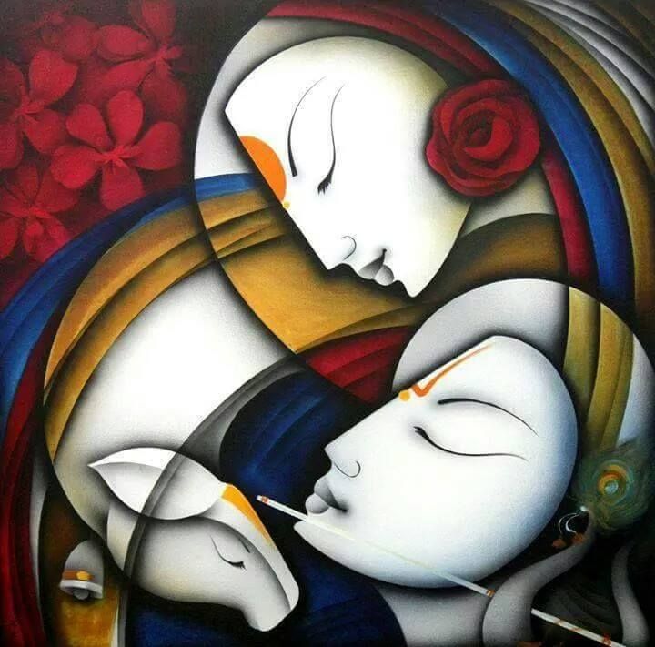720x711 Radha Krishna Paintings On Canvas - Radha Krishna Painting On Canvas