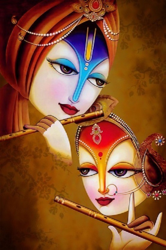555x832 Art Factory Radha Krishna Painting Canvas Painting Price In India - Radha Krishna Painting On Canvas