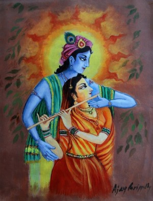 300x394 Paintings - Radhe Krishna Painting