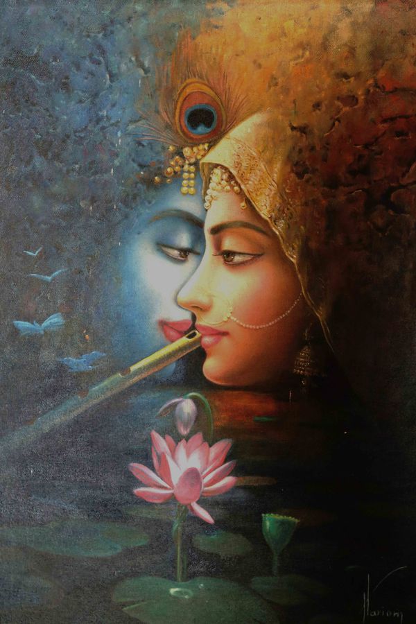 600x900 Radha Krishna Painting By Artist Keshav Singh - Radhe Krishna Painting