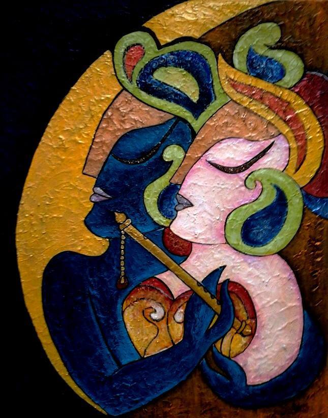 645x822 Buy Radha Krishna By Indrani Banerjee@ Rs. 39890. Code - Radhe Krishna Painting