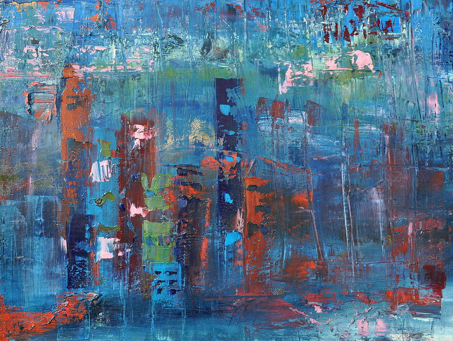 900x678 Radio City Rain Painting By Sarah Lapp - Radio Painting