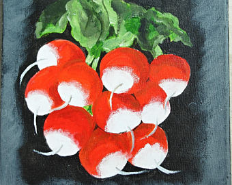340x270 Radish Painting Etsy - Radish Painting