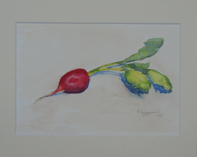 770x612 Saatchi Art Radish Painting By Krystyna Szczepanowski - Radish Painting