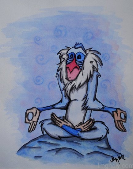 434x550 Painting Of Rafiki - Rafiki Painting