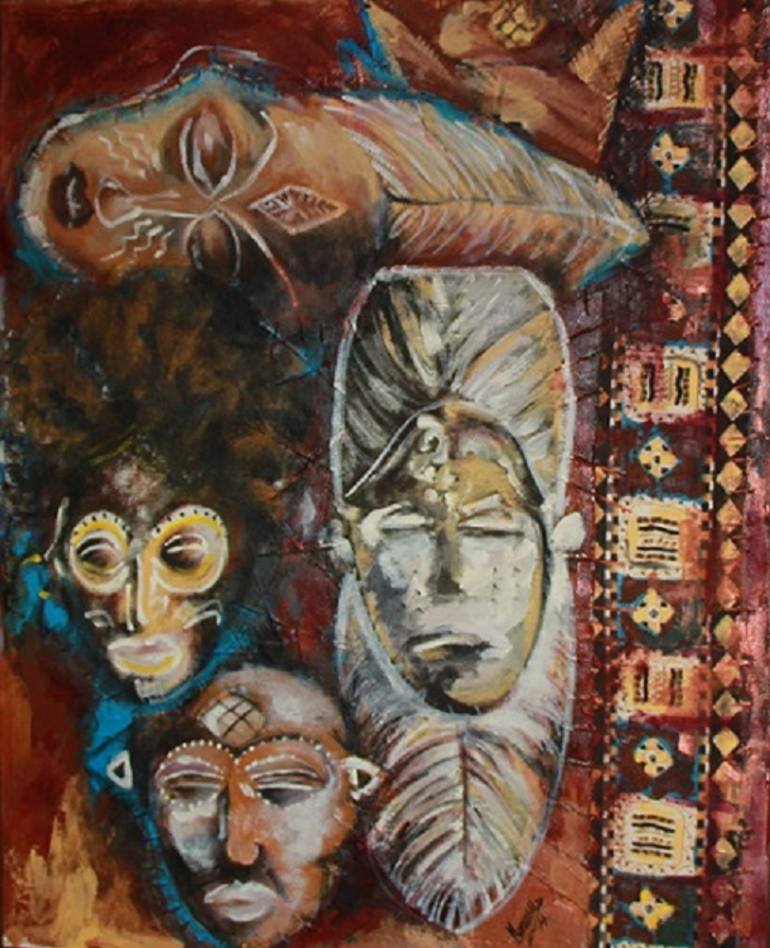 770x948 Saatchi Art Lala Salama Ma Rafiki Painting By Carmen Cespedes De - Rafiki Painting