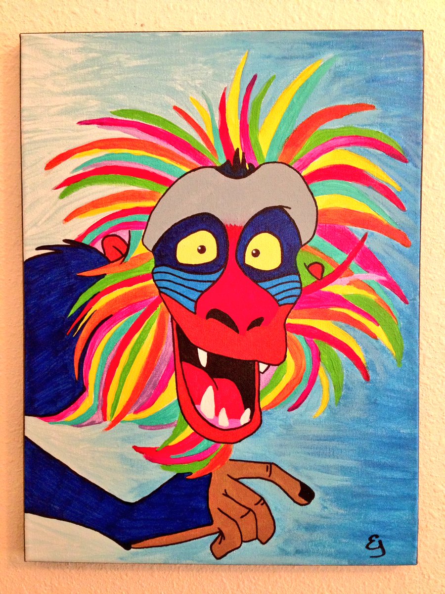 900x1200 Emmajean On Twitter - Rafiki Painting
