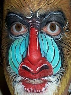 236x314 Face Painting Rafiki A Mandrill Baboon On Lion King - Rafiki Painting