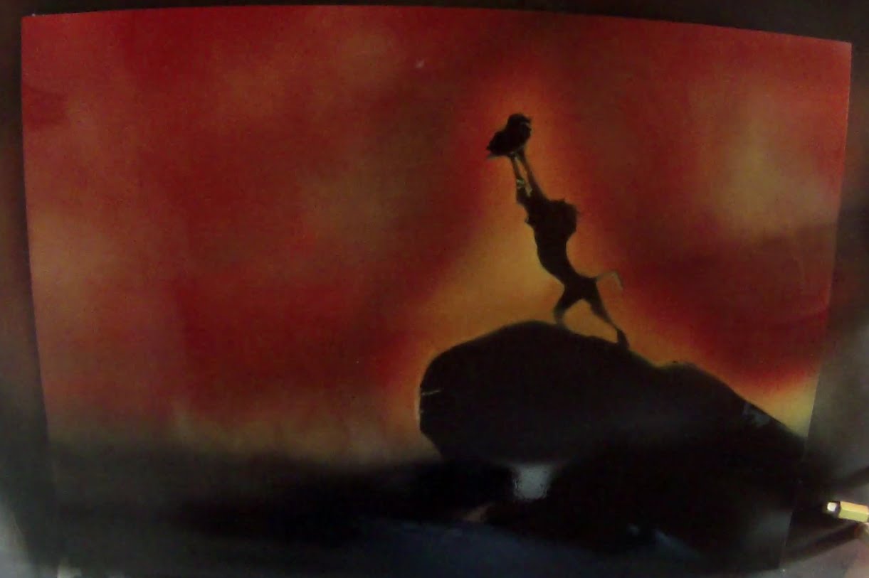 1221x813 Simba Et Rafiki ! Spray Painting - Rafiki Painting Simba
