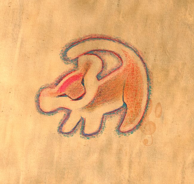 650x618 Simba Drawing Rafiki - Rafiki Painting Simba