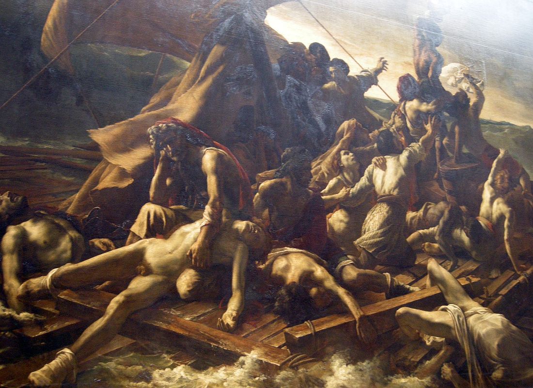 1100x800 Paris Louvre Painting 1819 Theodore Gericault - Raft Painting