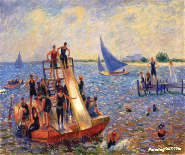 720x604 The Raft Artwork By William James Glackens Oil Painting Amp Art - Raft Painting
