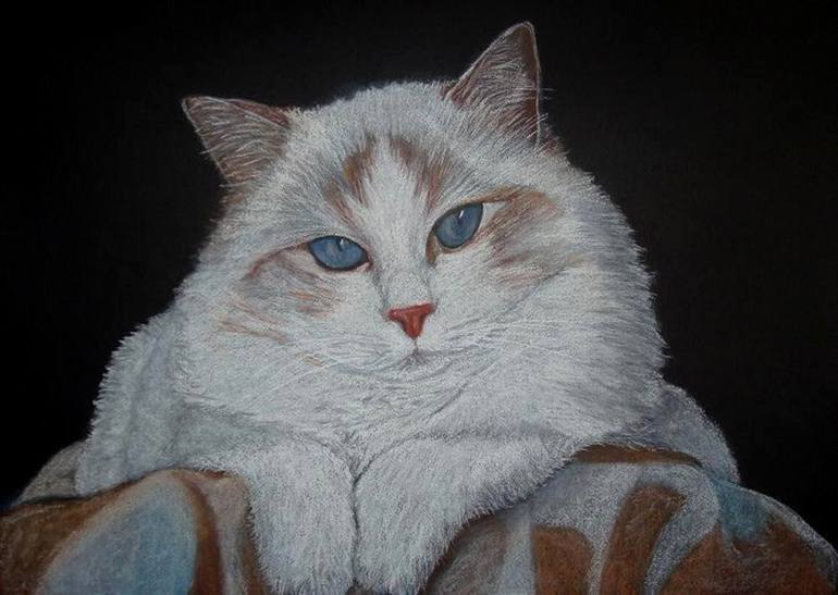 770x547 Saatchi Art Ragdoll Cat Painting By Cybele Chaves - Ragdoll Cat Painting