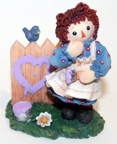 407x500 Raggedy Ann Andy Painting Heart 640506 Enesco Toys - Raggedy Ann Painting