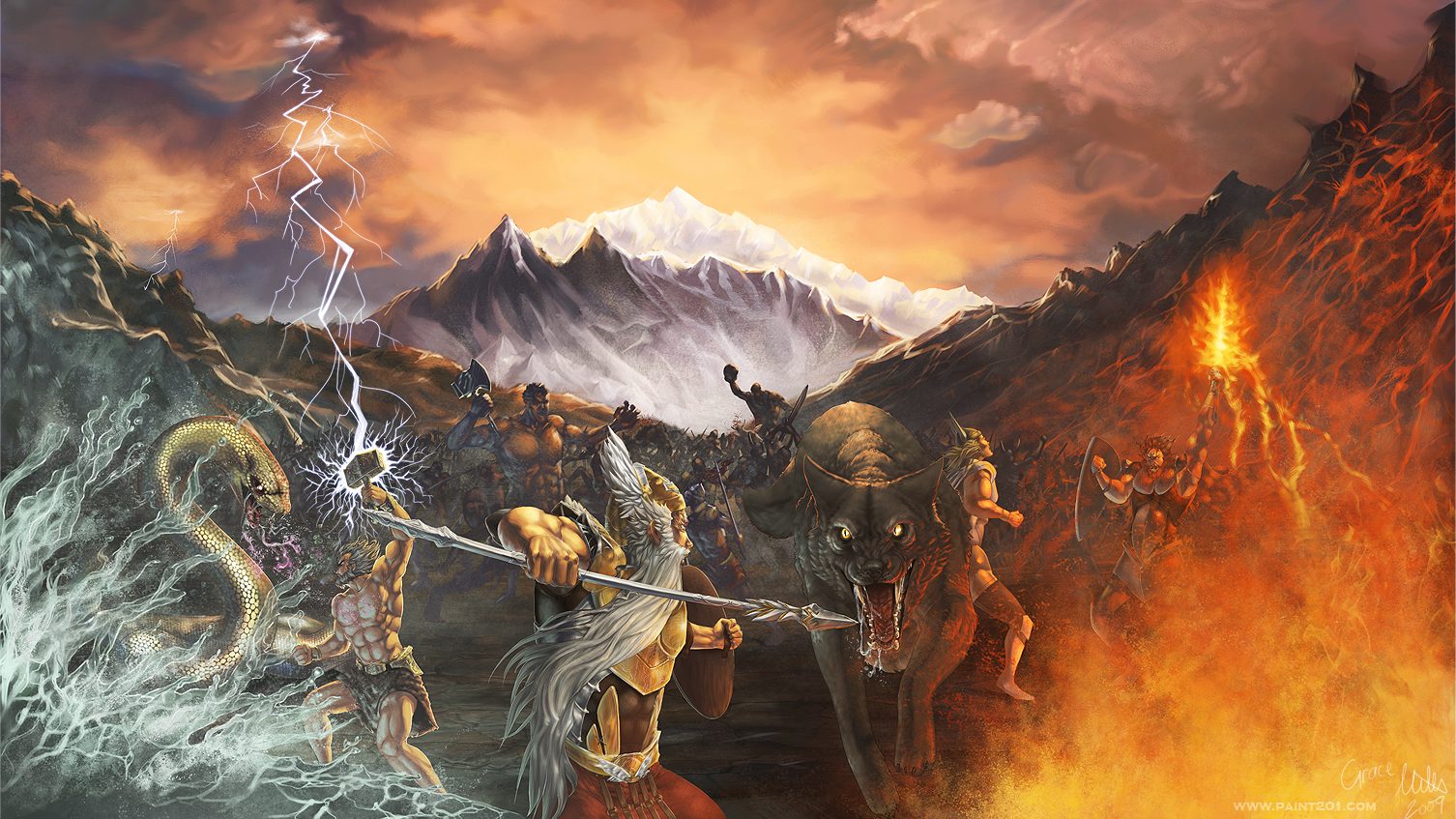 1506x847 Twilight Of The Gods The Coming Of Ragnarok - Ragnarok Painting