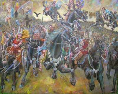 400x319 Woden's Last Stand - Ragnarok Painting