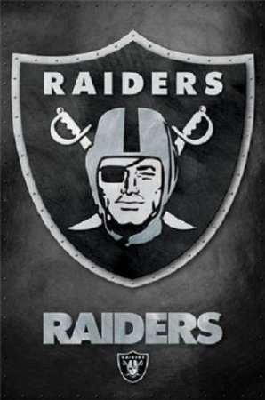298x450 Oakland Raiders Logo Nfl Sports Wall Sticker 20x30 Inch Diy Poster - Raiders Painting
