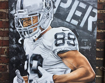 340x270 Oakland Raiders Art Etsy - Raiders Painting