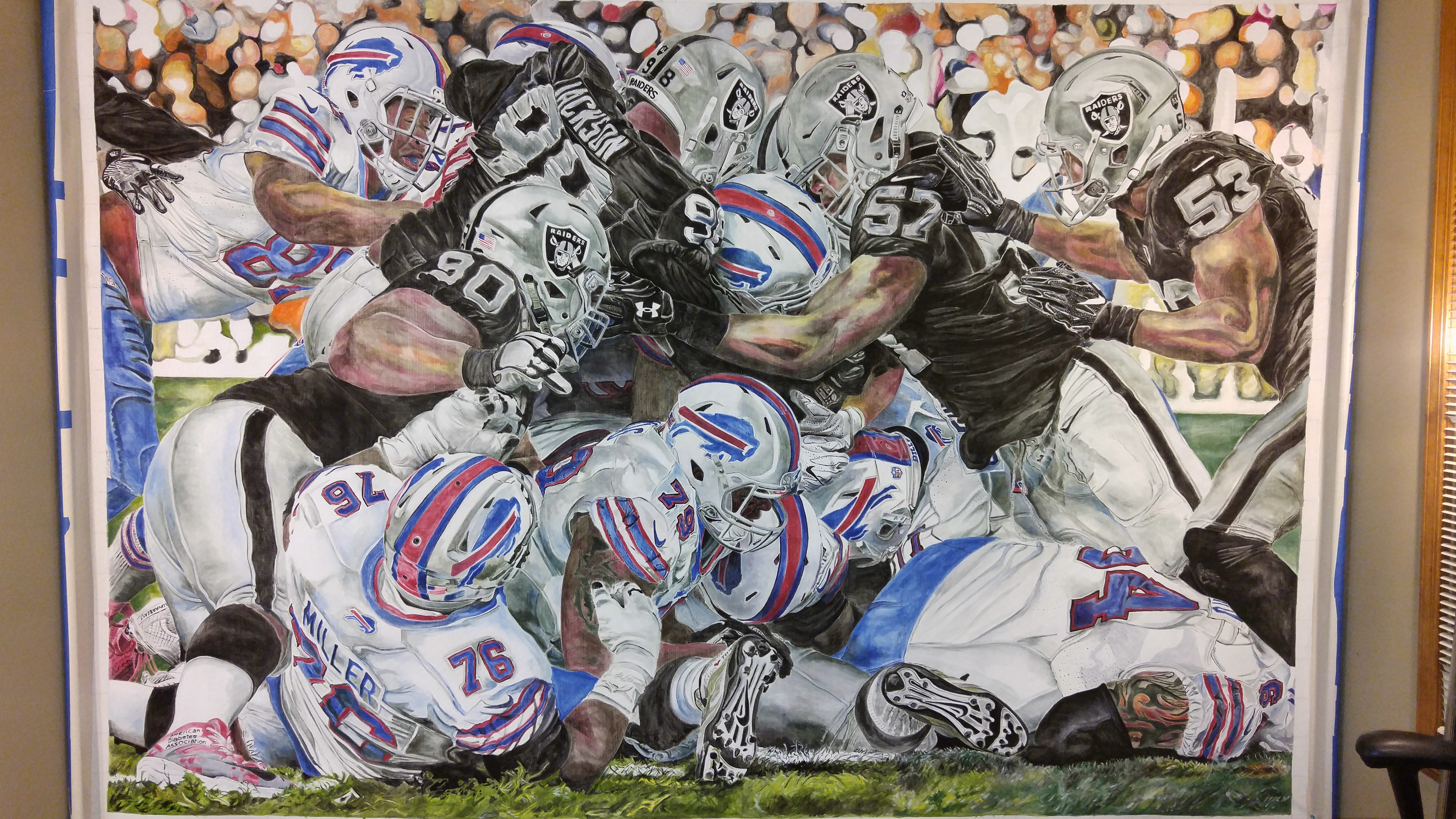 5312x2988 Football Canvas Oil Paintings - Raiders Painting