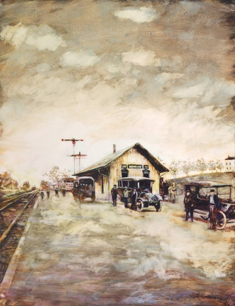 770x1001 Saatchi Art Mercer Railroad Painting By Nicole Renee Ryan - Railroad Painting