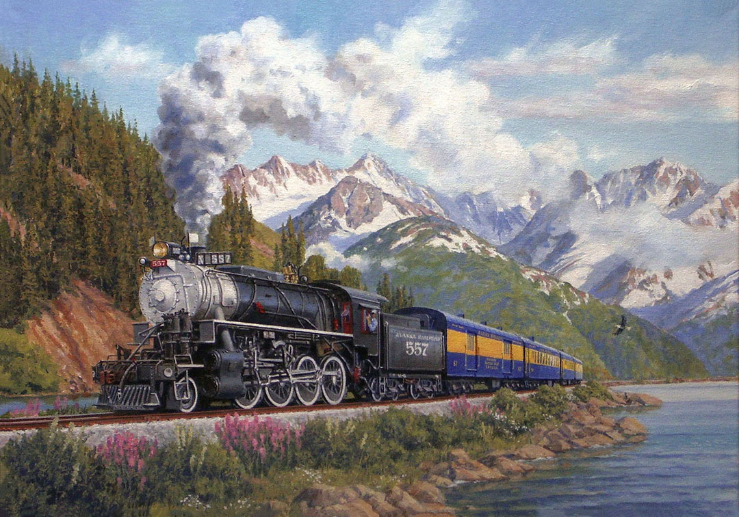 1080x756 This Painting Makes Me Want To Ride That Heritagerail - Railroad Painting