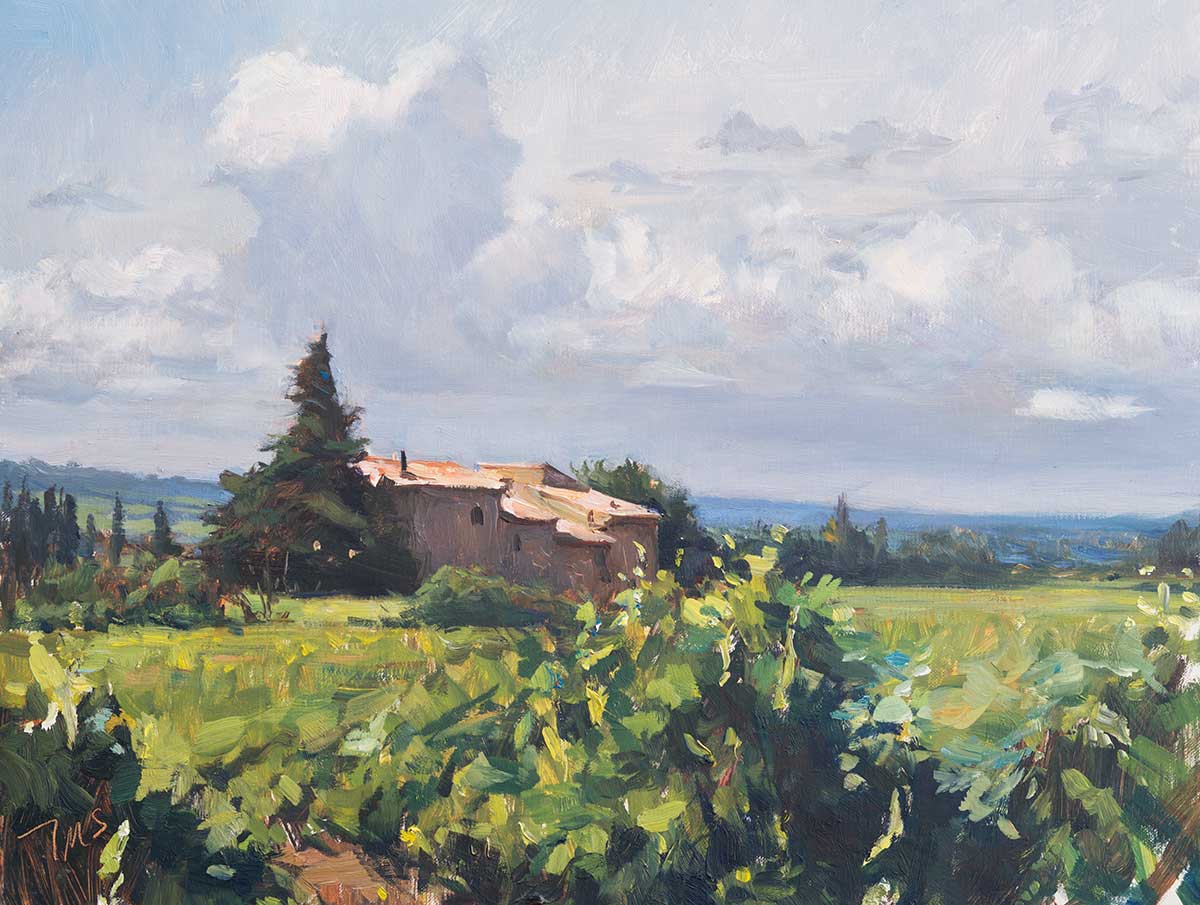 1200x905 Daily Paintings After The Rain Postcard From Provence - Rain Landscape Painting