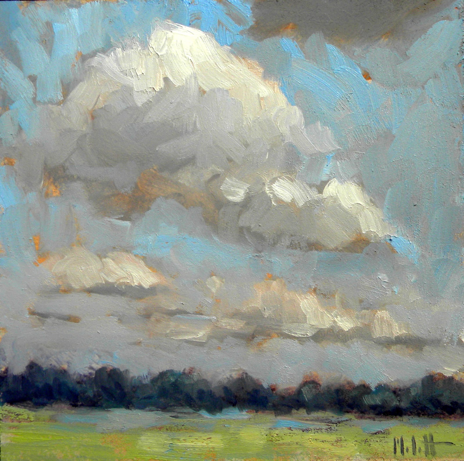 Rain Landscape Painting at PaintingValley.com | Explore collection of ...