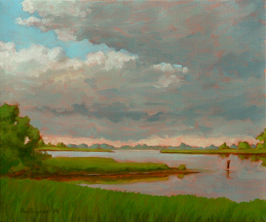 540x450 Paul Keysar - Rain Landscape Painting