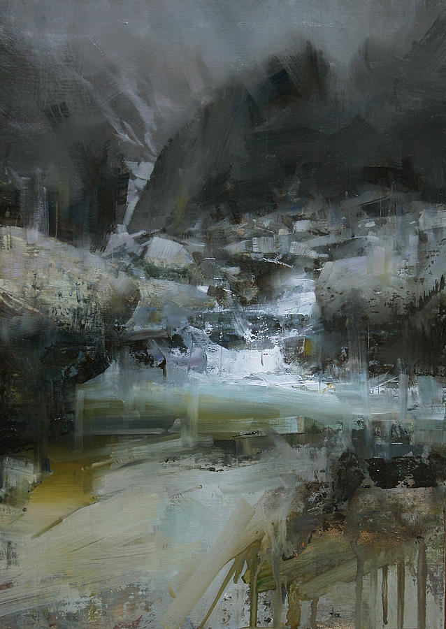 638x900 After The Rain Painting By Tibor Nagy - Rain Landscape Painting