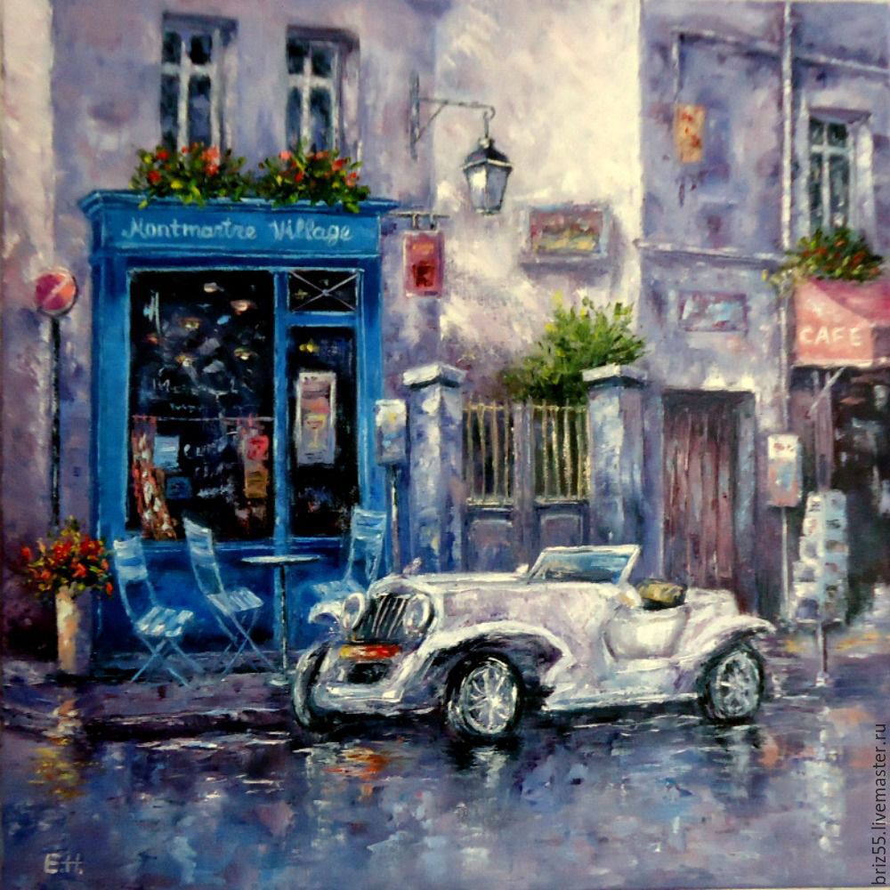 1000x1000 Montmartre After The Rain, Oil Painting Shopline - Rain Oil Painting