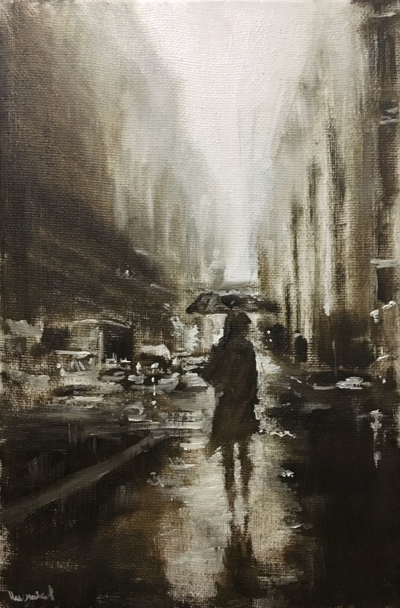 Rain Oil Painting at PaintingValley.com | Explore collection of Rain ...