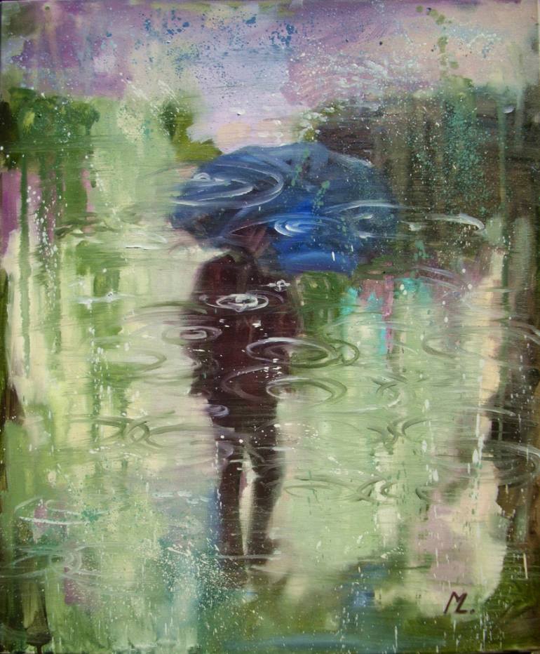 770x932 Saatchi Art Rain Man - Rain Oil Painting